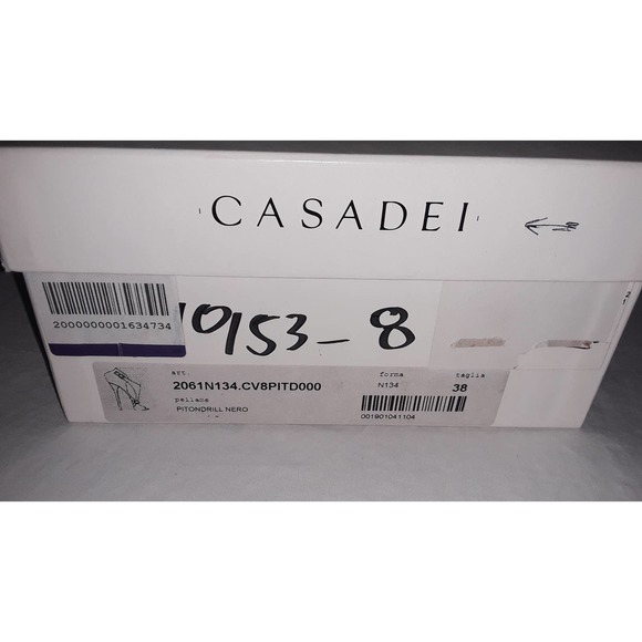 Casadei Black Patent Leather PITONDRILL NERO Open Toe Booties (38 IT) - Picture 13 of 13